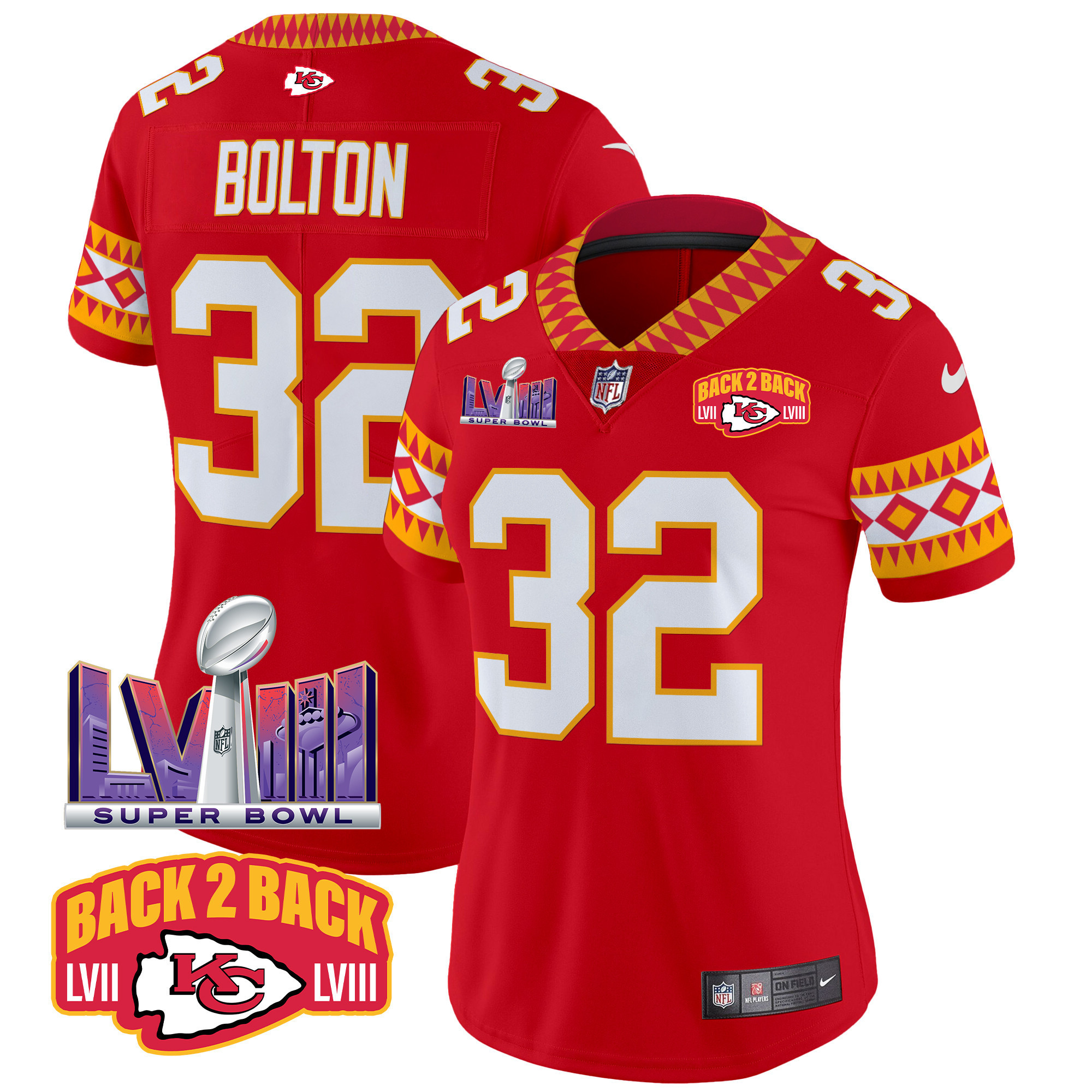 Nick Bolton Women's Kansas City Chiefs Special Vapor Limited Red Jersey - All Stitched