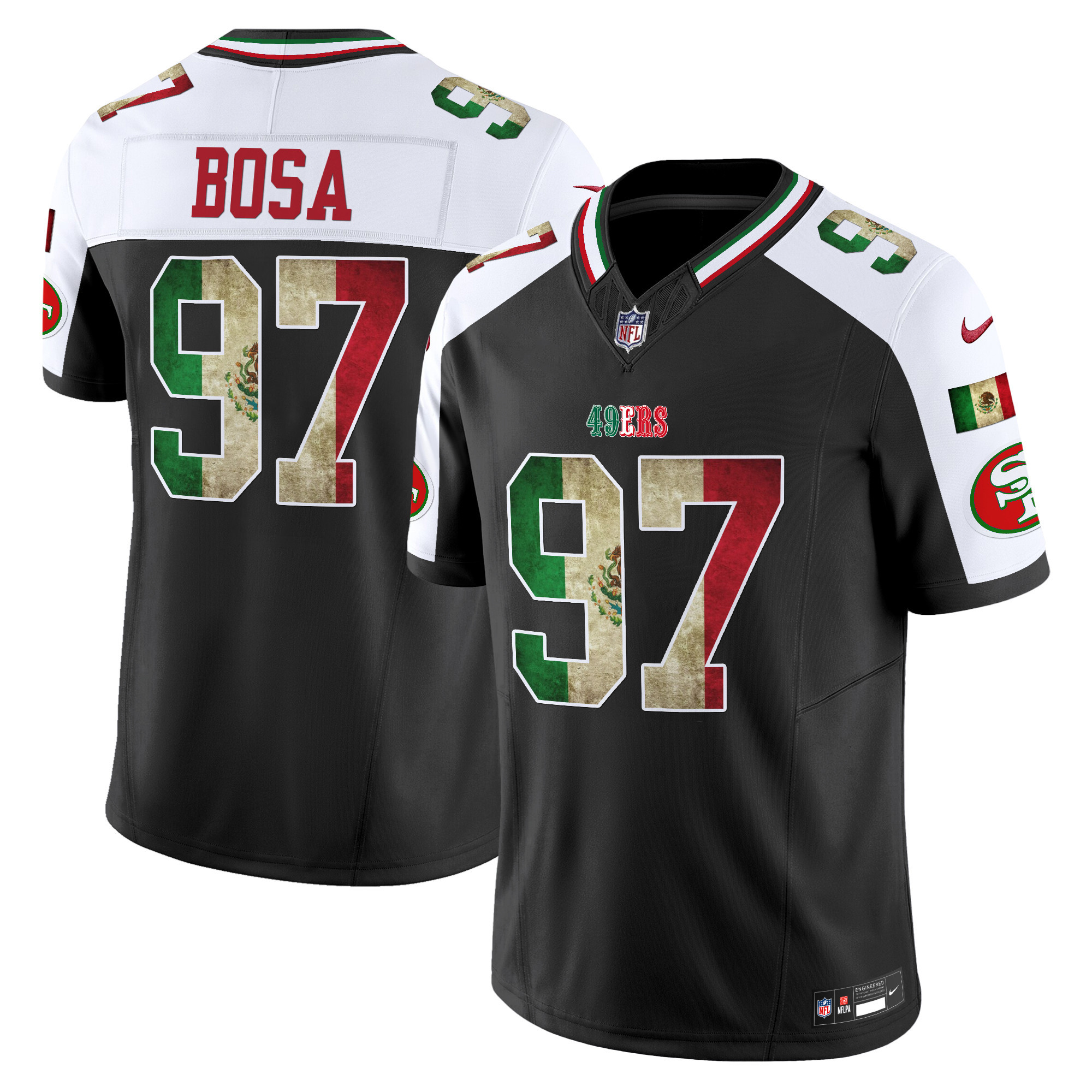 Nick Bosa Men's San Francisco 49ers Mexico Vapor Limited Black Alternate Jersey - All Stitched