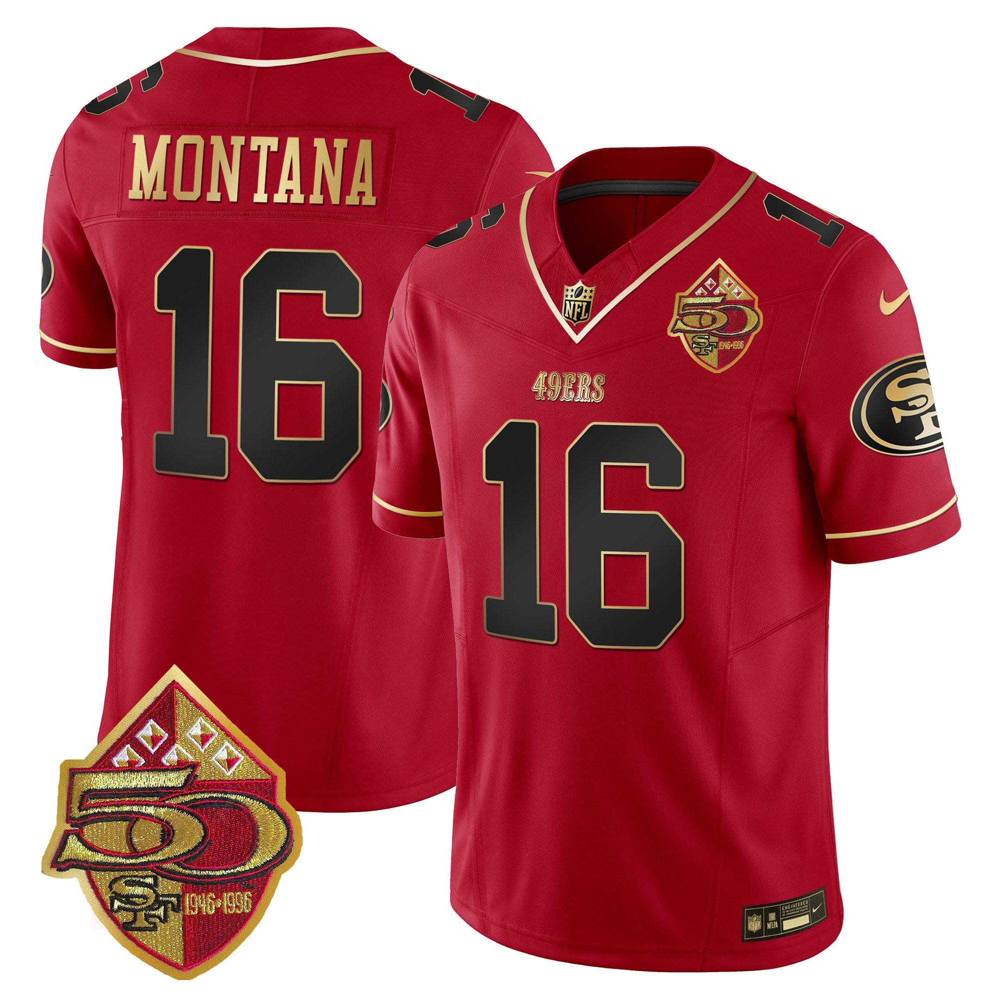 Nick Bosa San Francisco 49ers 50th Anniversary Patch Vapor Limited Scarlet Limited Jersey - All Stitched