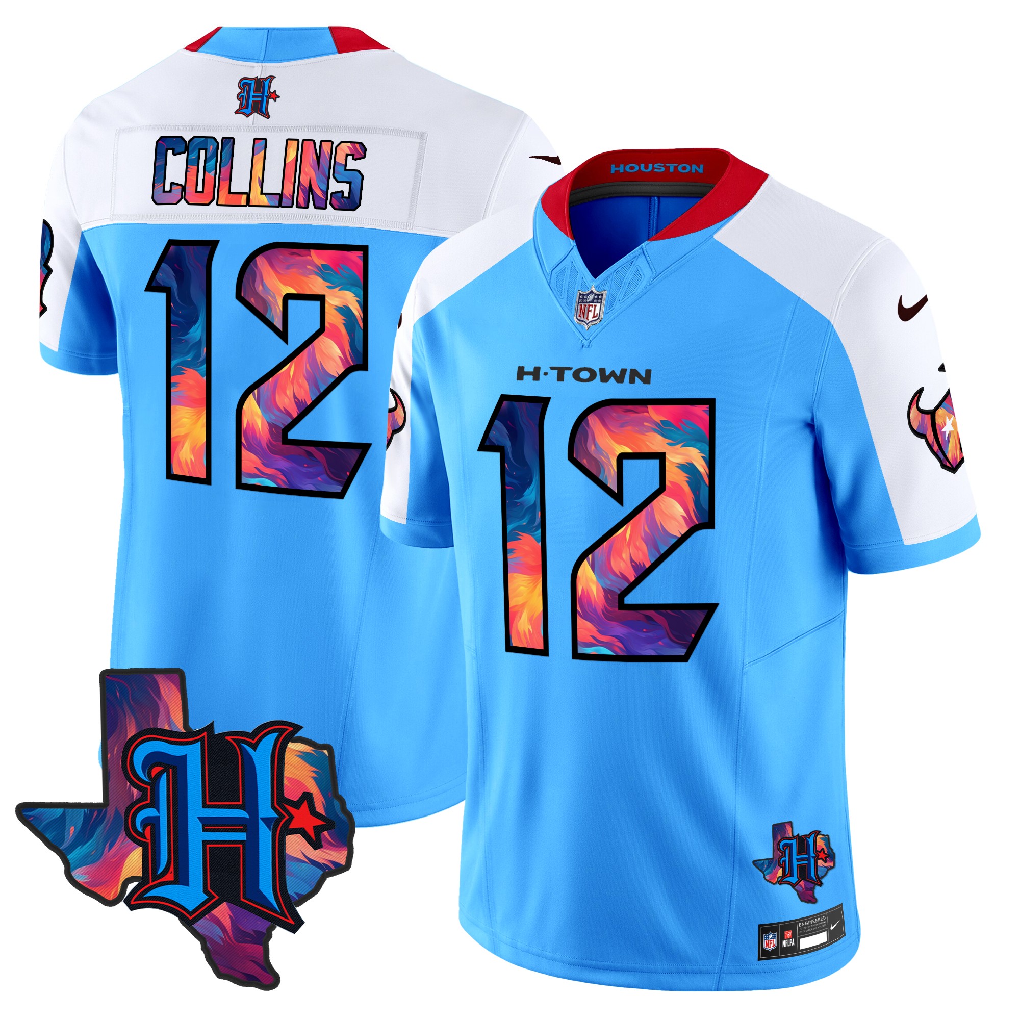 Nico Collins Men's Houston Texans 2024 Special Vapor Limited Blue Alternate Jersey - All Stitched