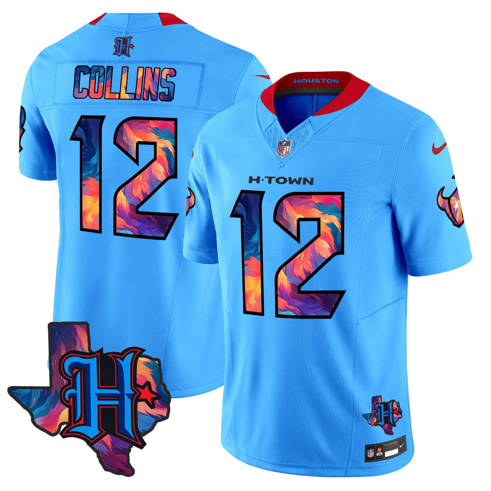 Nico Collins Men's Houston Texans 2024 Special Vapor Limited Blue Jersey - All Stitched