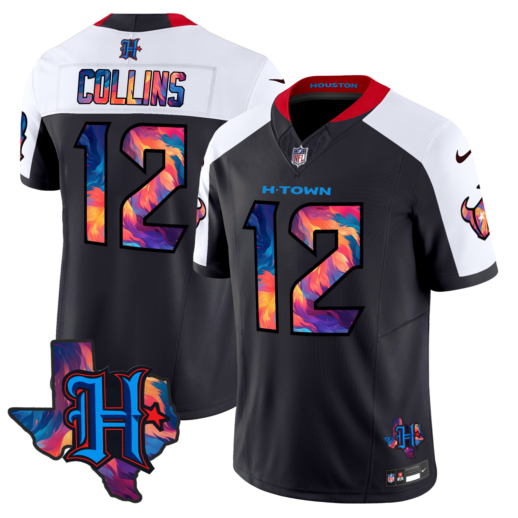 Nico Collins Men's Houston Texans 2024 Special Vapor Limited Navy Alternate Jersey - All Stitched