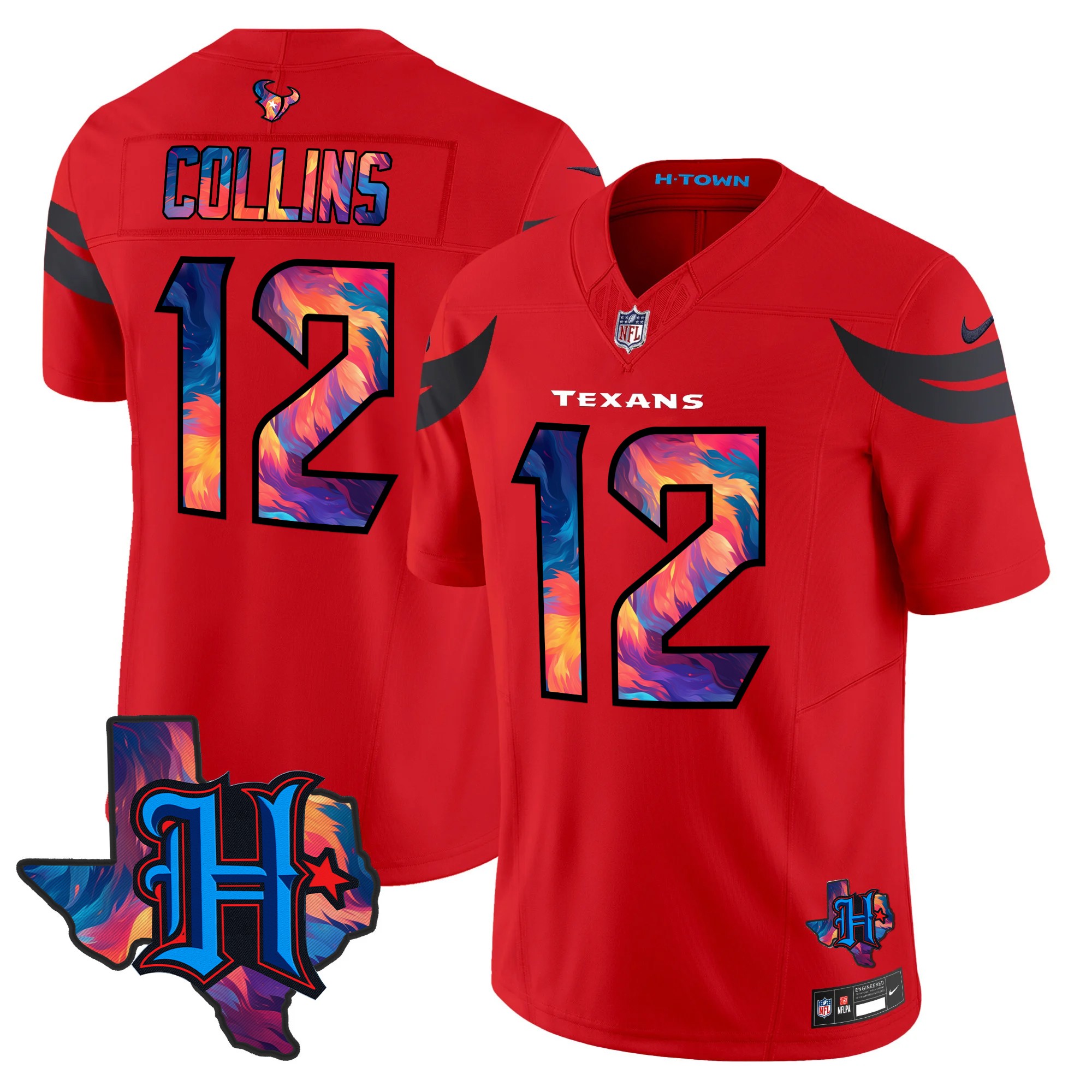 Nico Collins Men's Houston Texans 2024 Special Vapor Limited Red Jersey - All Stitched