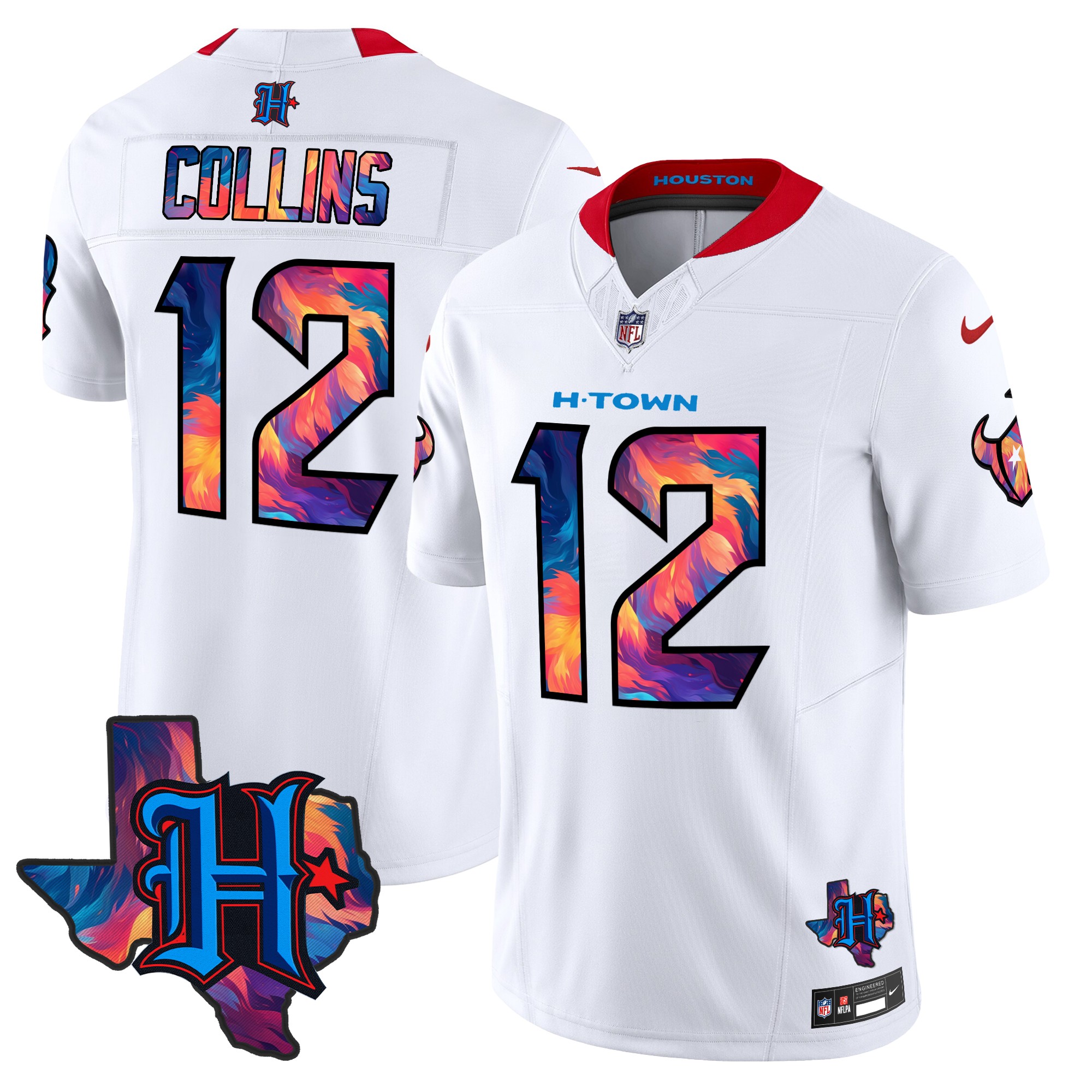 Nico Collins Men's Houston Texans 2024 Special Vapor Limited White Jersey - All Stitched
