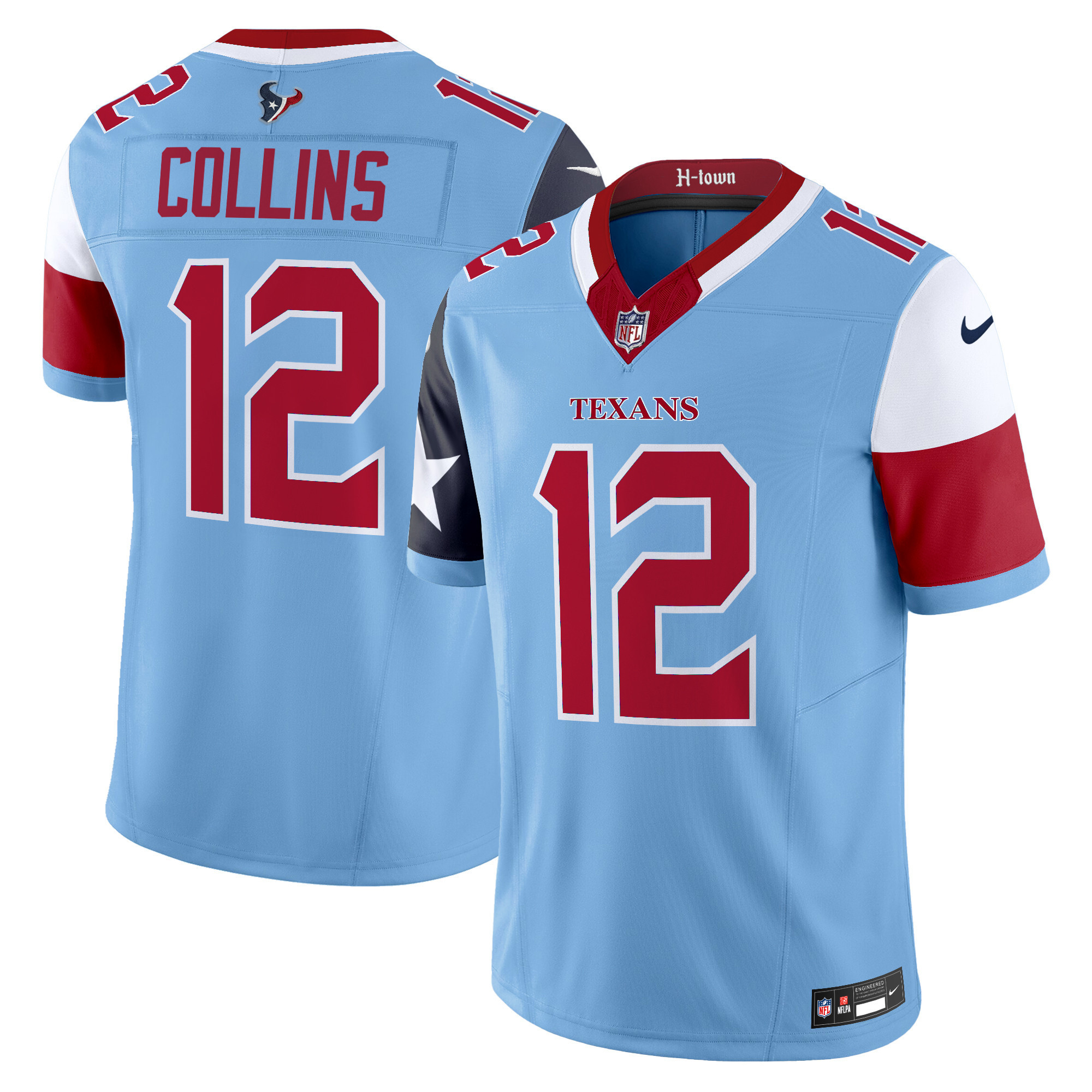 Nico Collins Men's Houston Texans 2024 Vapor Limited Blue Jersey - All Stitched