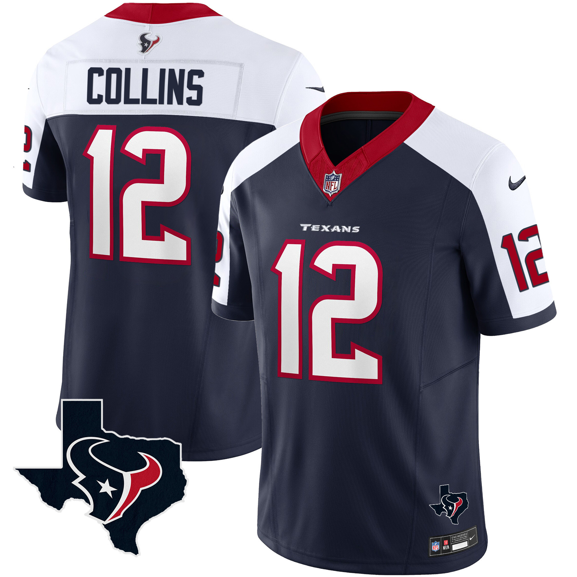 Nico Collins Men's Houston Texans Vapor Limited Alternate Jersey - All Stitched