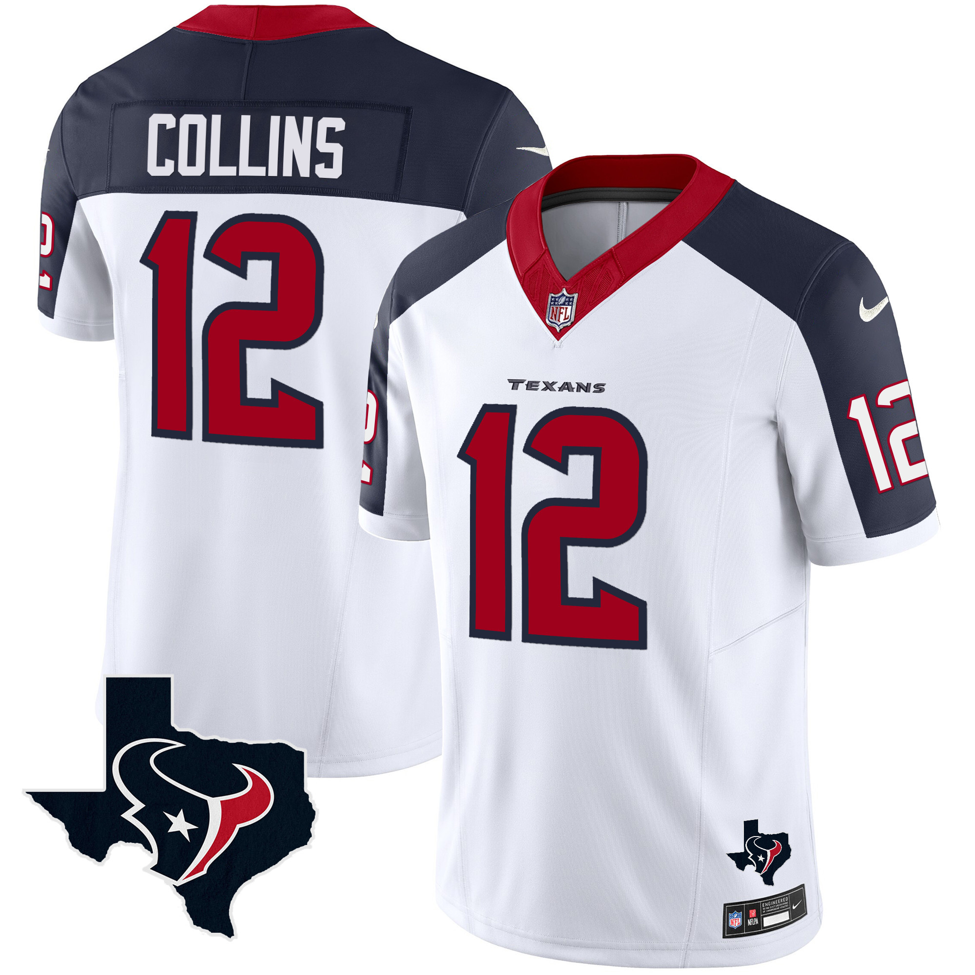 Nico Collins Men's Houston Texans Vapor Limited Inverted Jersey - All Stitched