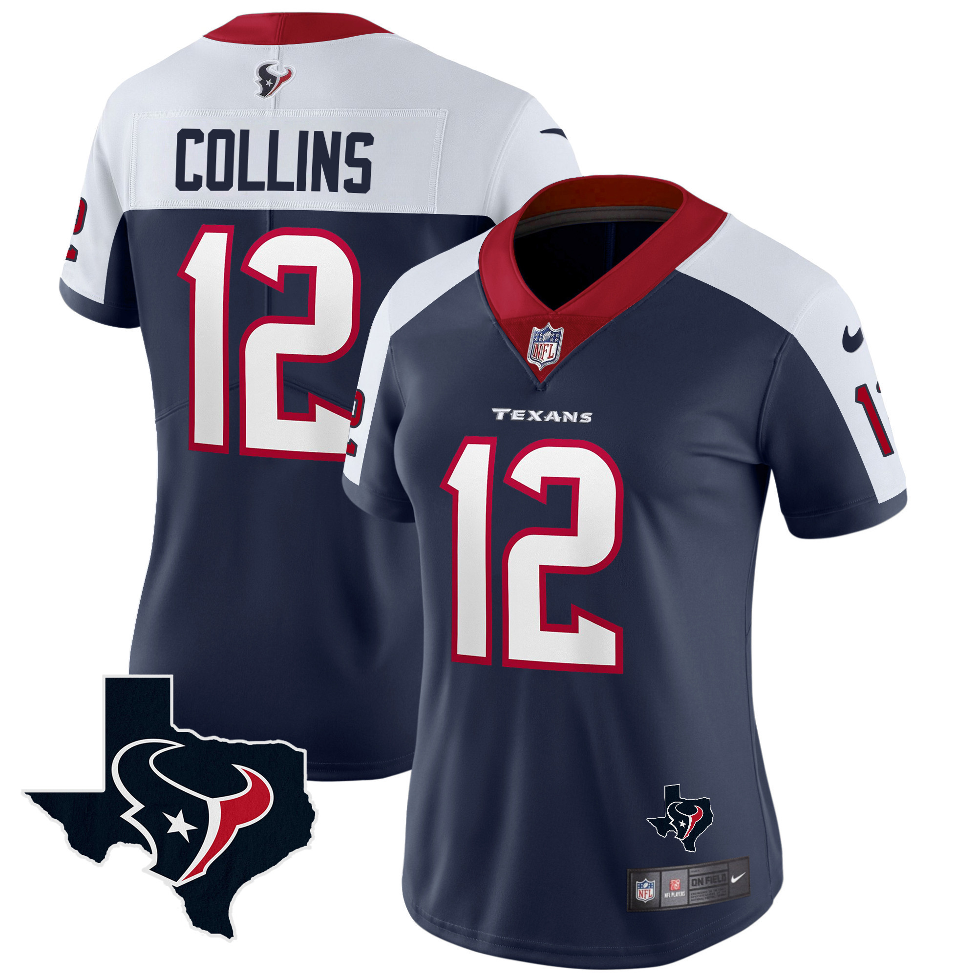 Nico Collins Women's Houston Texans Vapor Limited Alternate Jersey - All Stitched