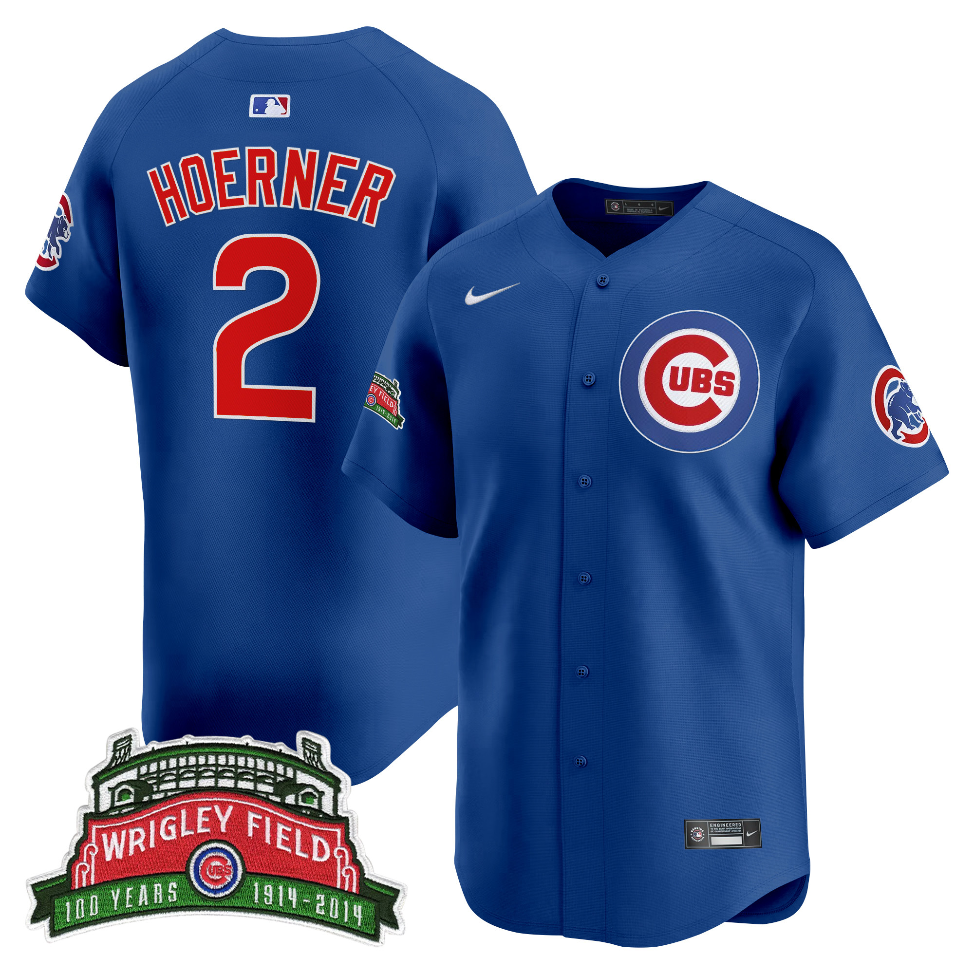 Nico Hoerner Men's Chicago Cubs Wrigley Field Style Vapor Premier Limited Royal Jersey - All Stitched