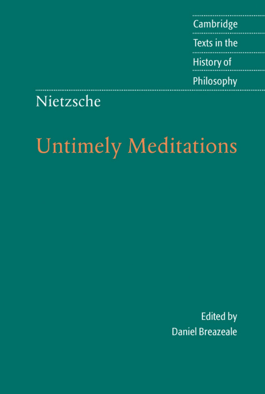 Nietzsche: Untimely Meditations 2nd Edition â€“ PDF/EPUB Version Downloadable