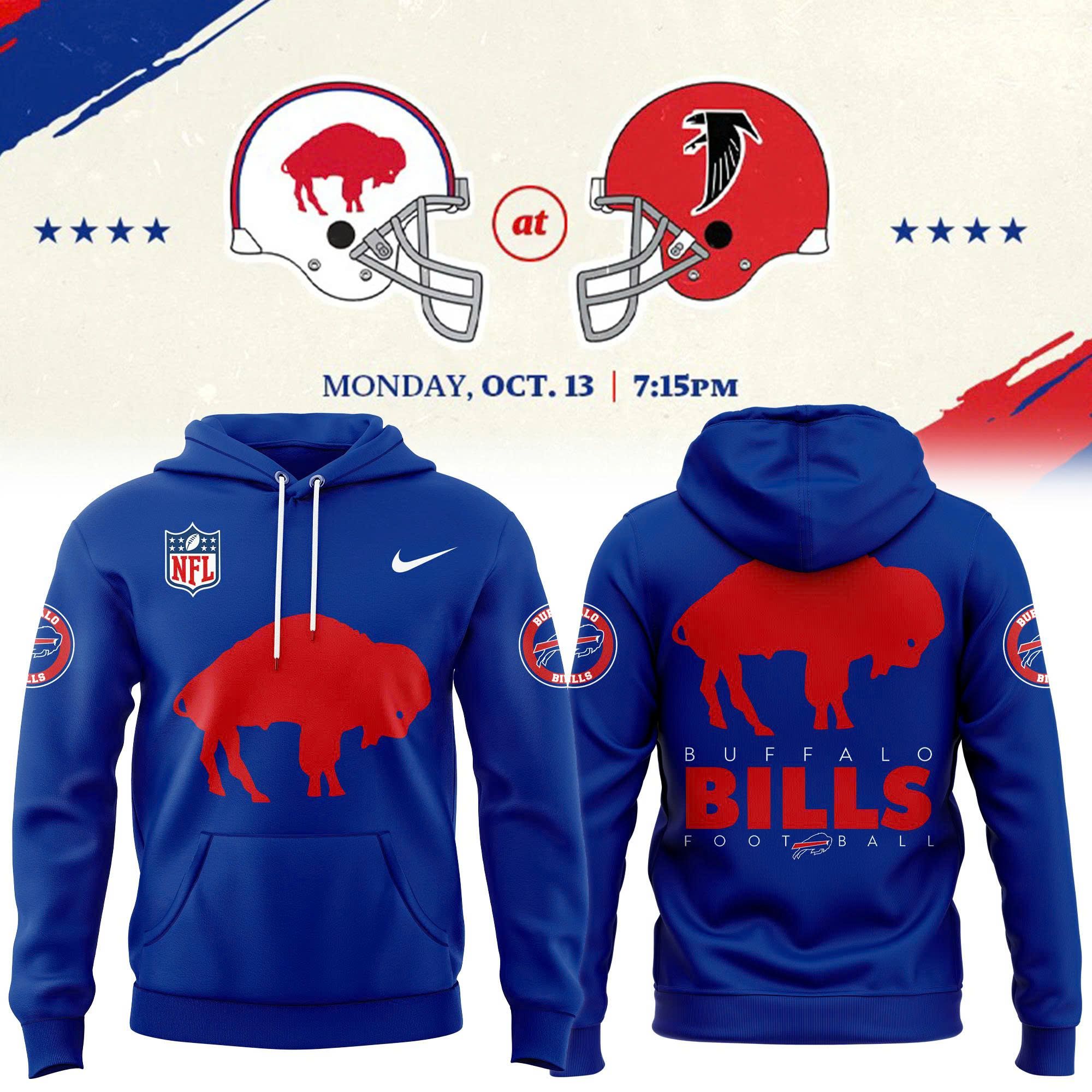 Nike Buffalo Bills 2025 Classic Logo Blue Official Hoodie
