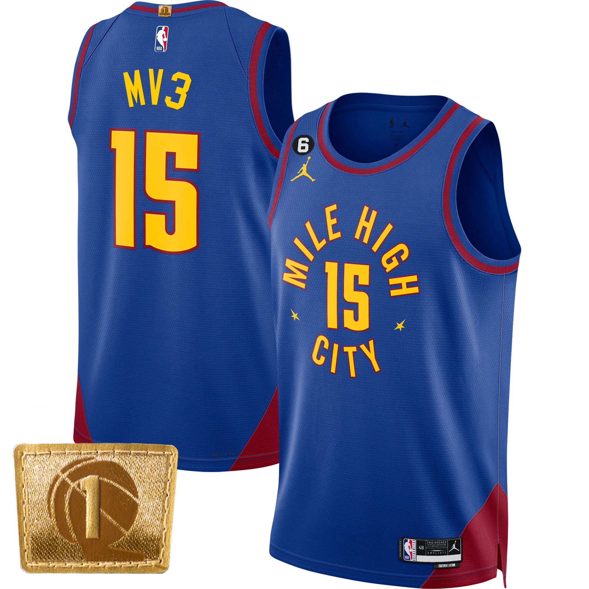 Nikola Jokic Denver Nuggets MV3 Swingman Jersey - All Stitched - Image 3