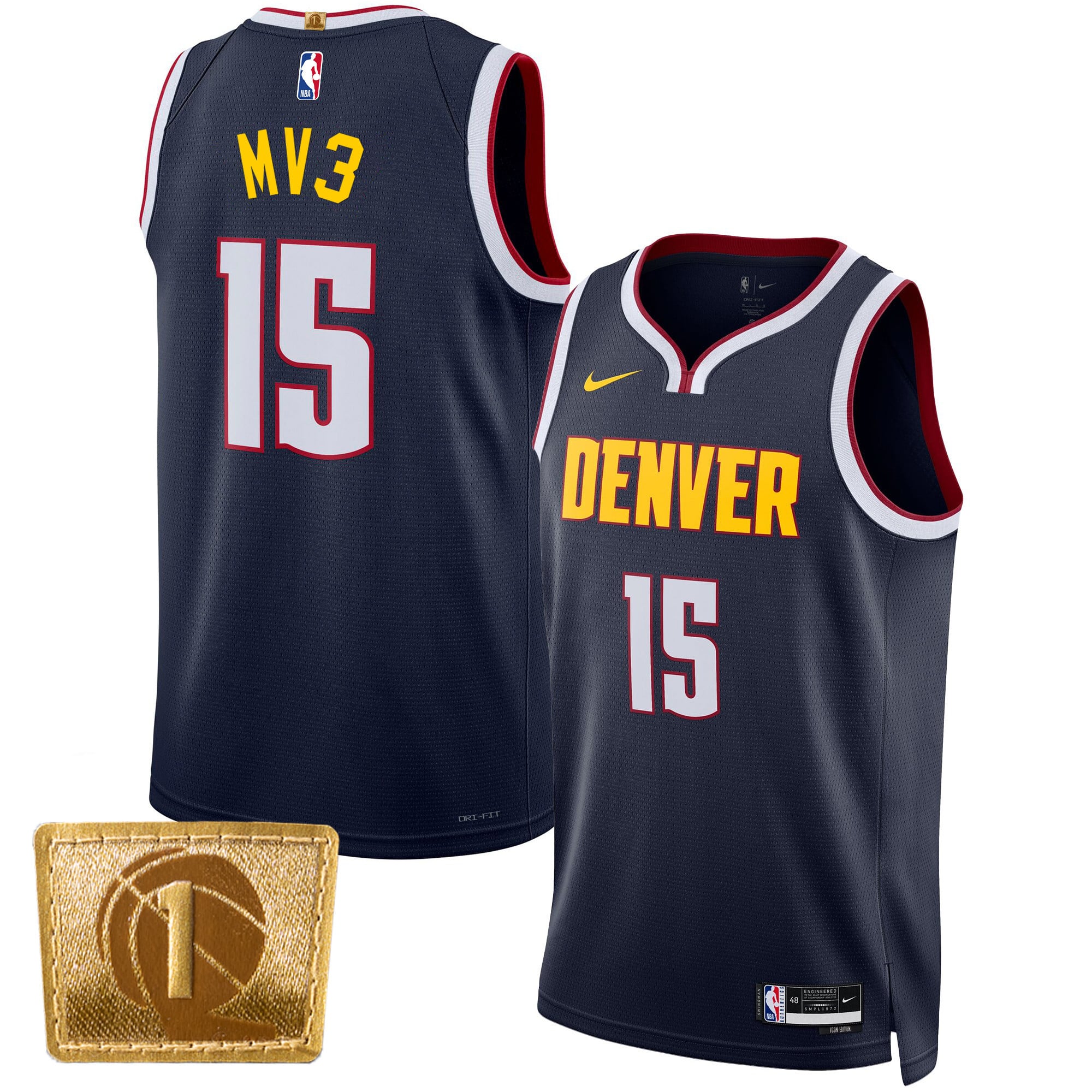 Nikola Jokic Denver Nuggets MV3 Swingman Jersey - All Stitched - Image 4