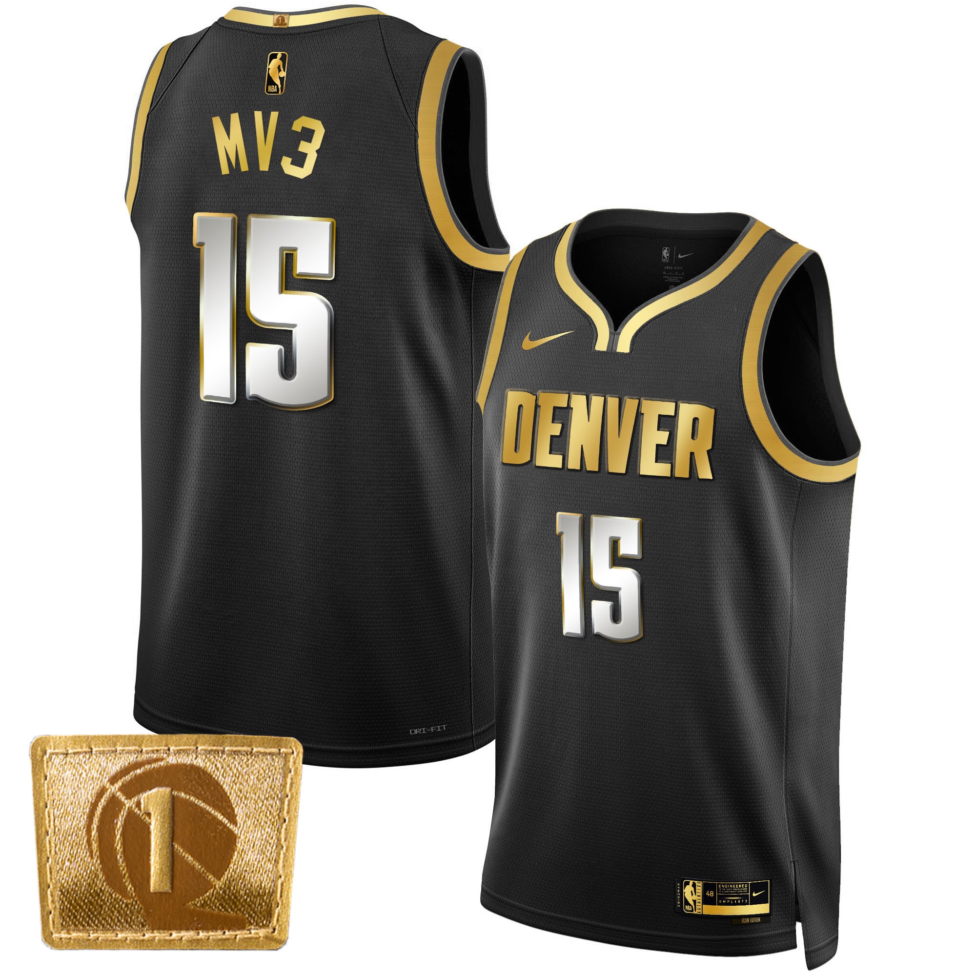 Nikola Jokic Denver Nuggets MV3 Swingman Jersey - All Stitched - Image 2