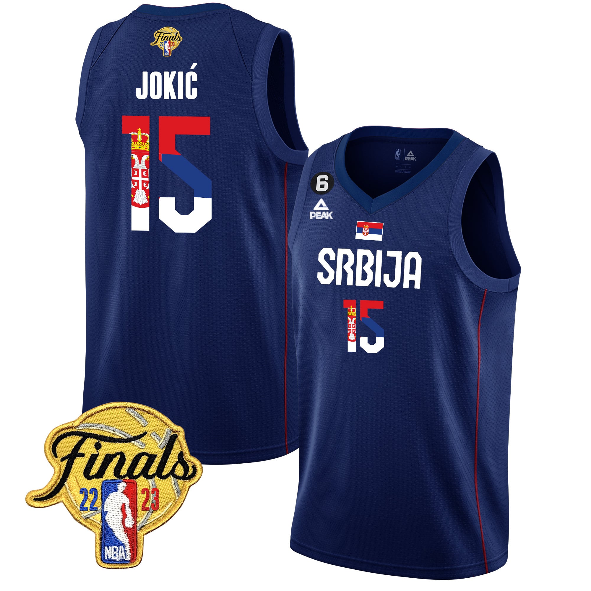 Nikola Jokic Denver Nuggets Serbia Flag Finals Patch Jersey - All Stitched - Image 10
