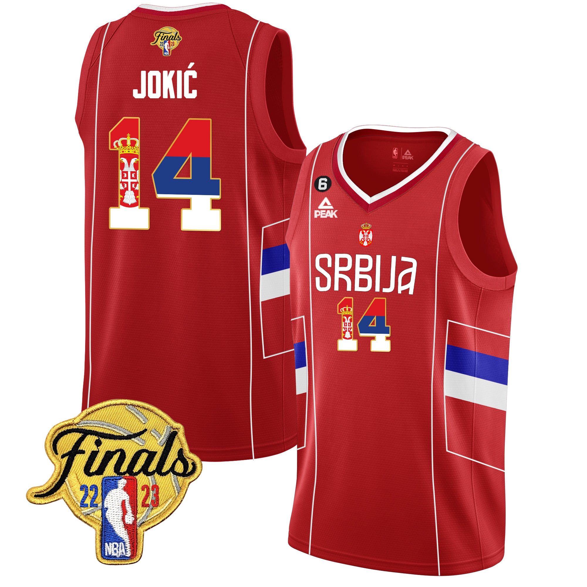 Nikola Jokic Denver Nuggets Serbia Flag Finals Patch Jersey - All Stitched - Image 11