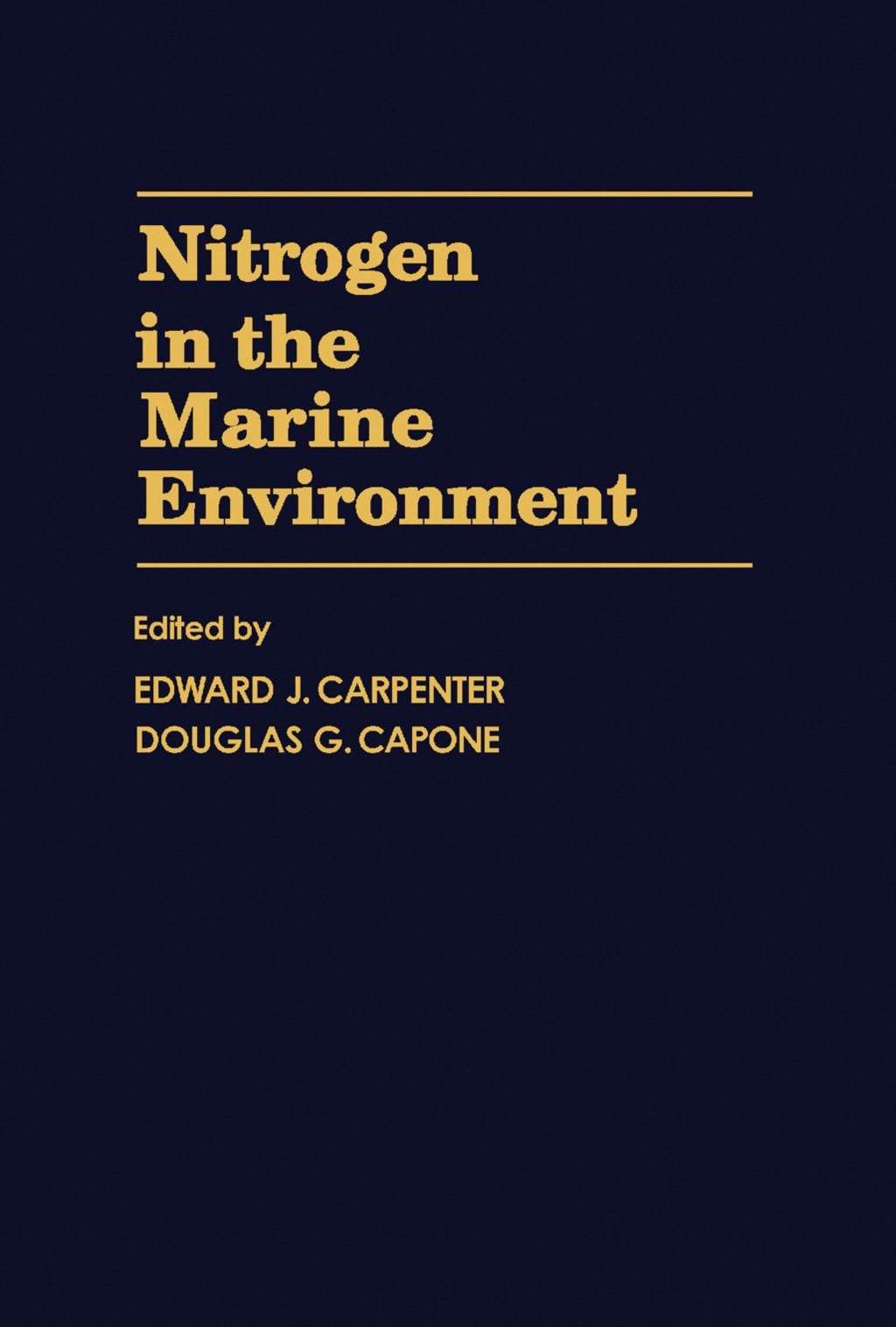 Nitrogen in the Marine Environment  â€“ PDF/EPUB Version Downloadable