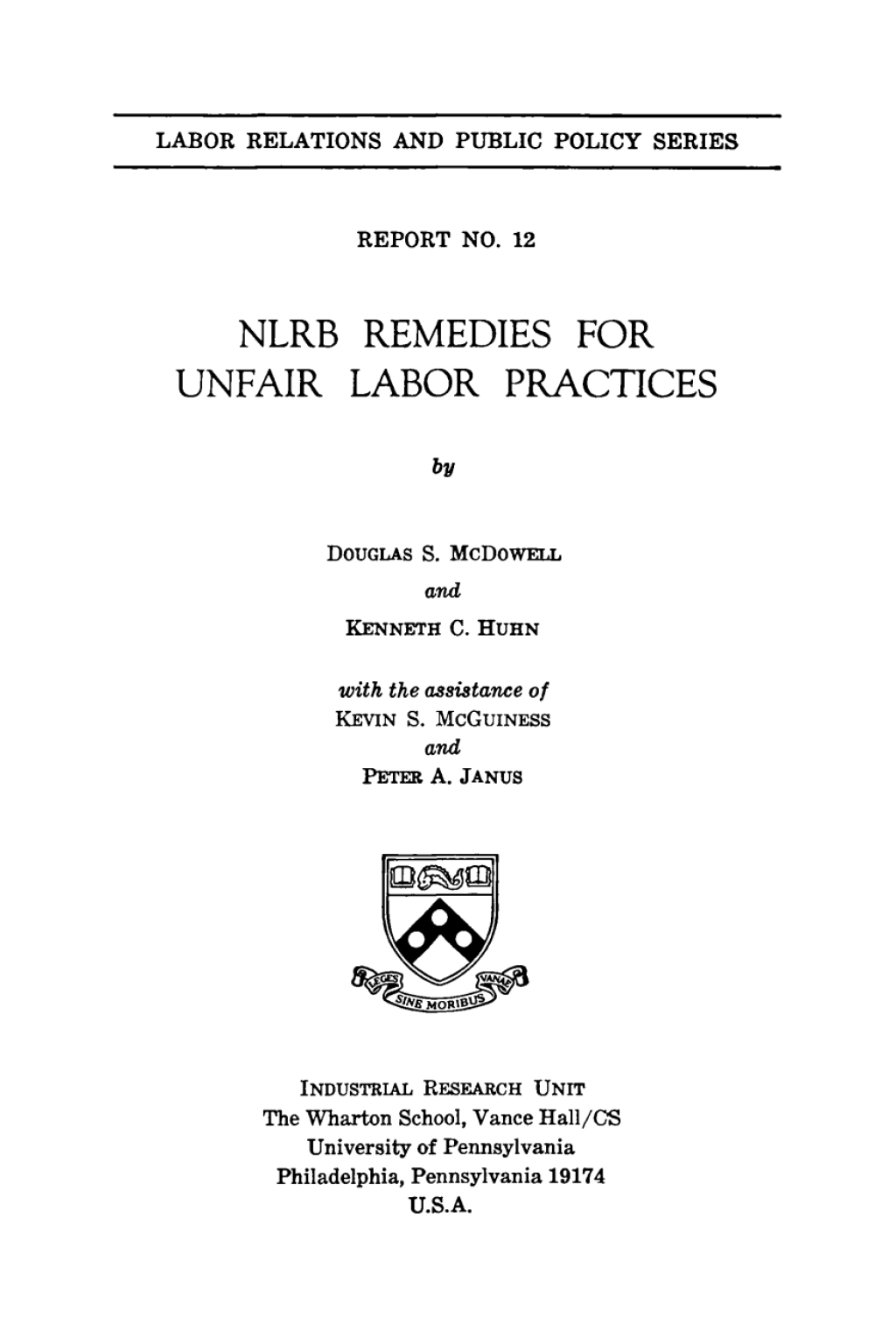 NLRB Remedies for Unfair Labor Practices  â€“ PDF/EPUB Version Downloadable