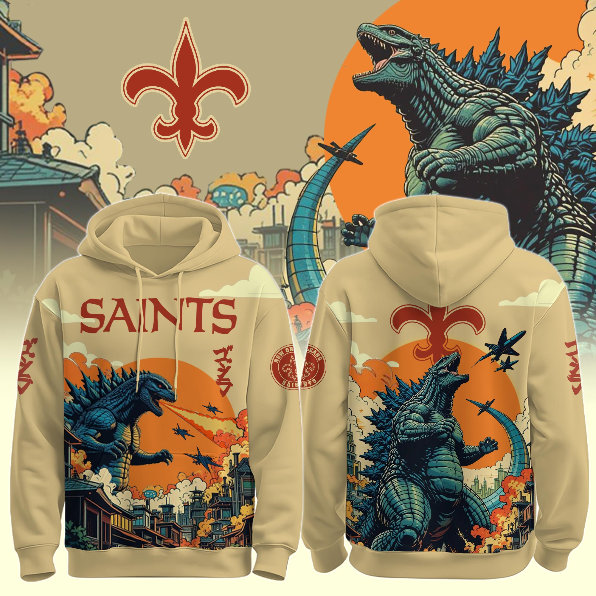 NO Saints Special Godzilla Limited Edition Hoodie