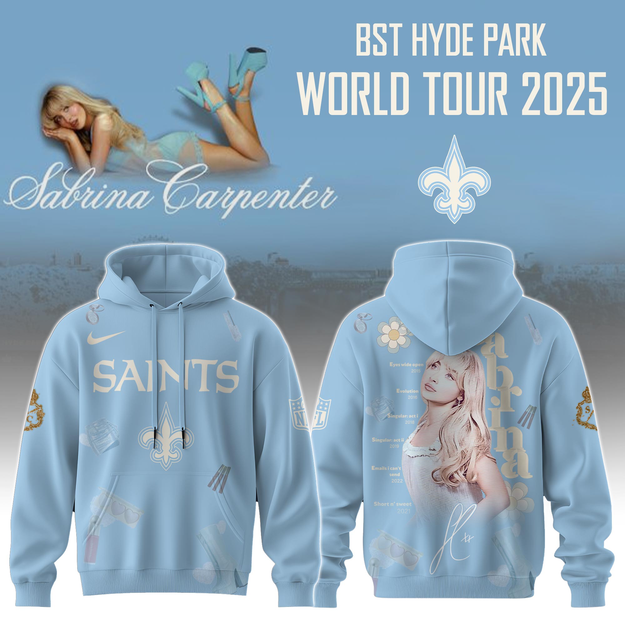 NO Saints x Sabrina Carpenter â€œShort nâ€™ Sweet Tourâ€ Hoodie Editions Limited +Selling Out Fast