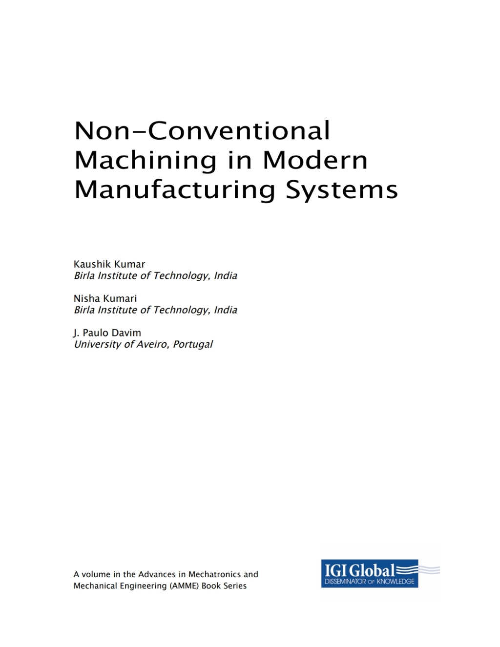 Non-Conventional Machining in Modern Manufacturing Systems  â€“ PDF/EPUB Version Downloadable