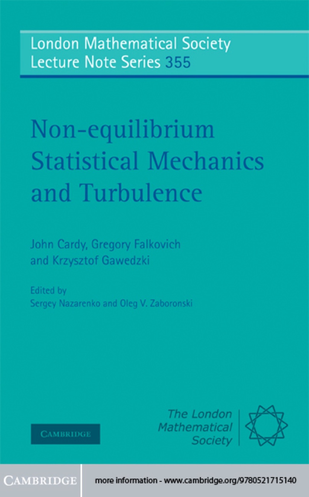 Non-equilibrium Statistical Mechanics and Turbulence 1st Edition â€“ PDF/EPUB Version Downloadable
