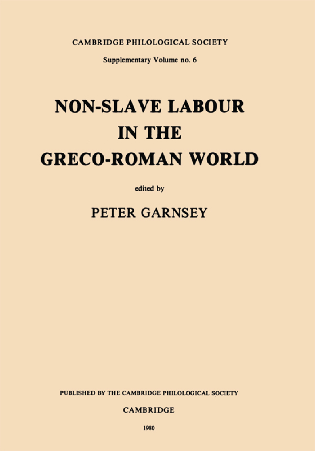 Non-Slave Labour in the Greco-Roman World - (PDF/EPUB Version)