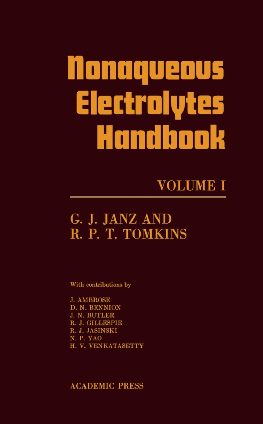 Nonaqueous Electrolytes Handbook 1st Edition â€“ PDF/EPUB Version Downloadable