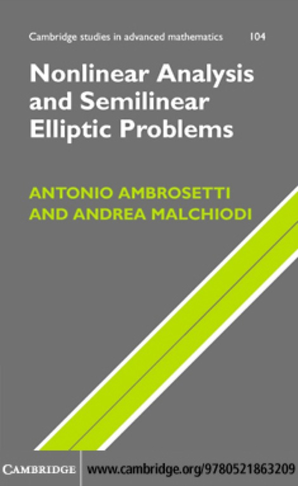 Nonlinear Analysis and Semilinear Elliptic Problems 1st Edition â€“ PDF/EPUB Version Downloadable