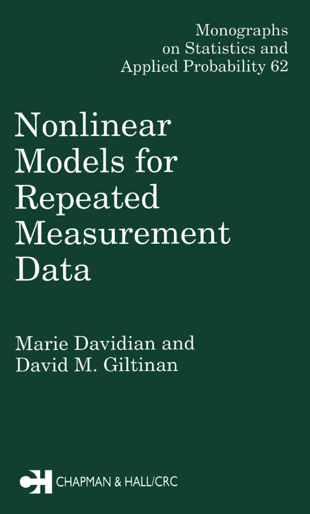 Nonlinear Models for Repeated Measurement Data 1st Edition â€“ PDF/EPUB Version Downloadable