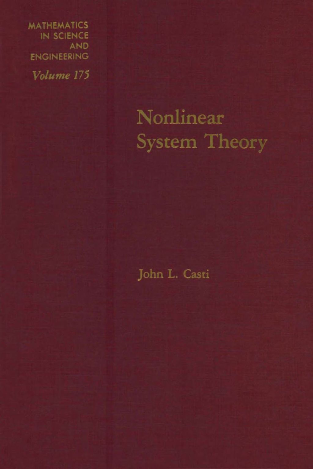 Nonlinear system theory  â€“ PDF/EPUB Version Downloadable