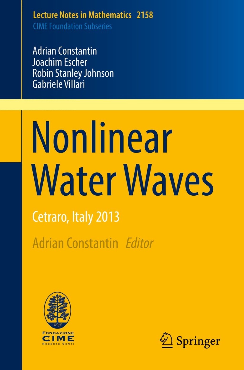 Nonlinear Water Waves Cetraro, Italy 2013  â€“ PDF/EPUB Version Downloadable