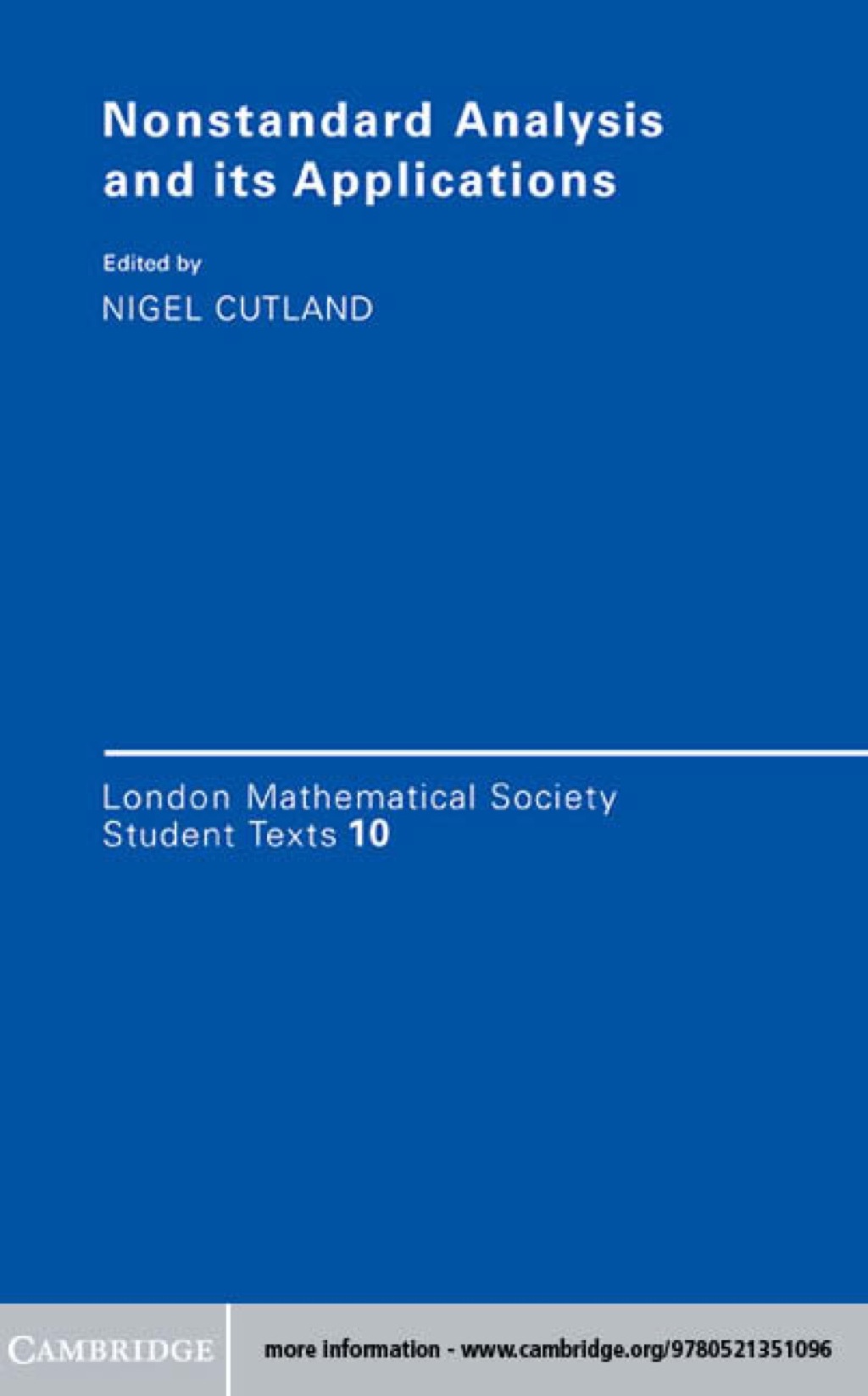 Nonstandard Analysis and its Applications 1st Edition â€“ PDF/EPUB Version Downloadable