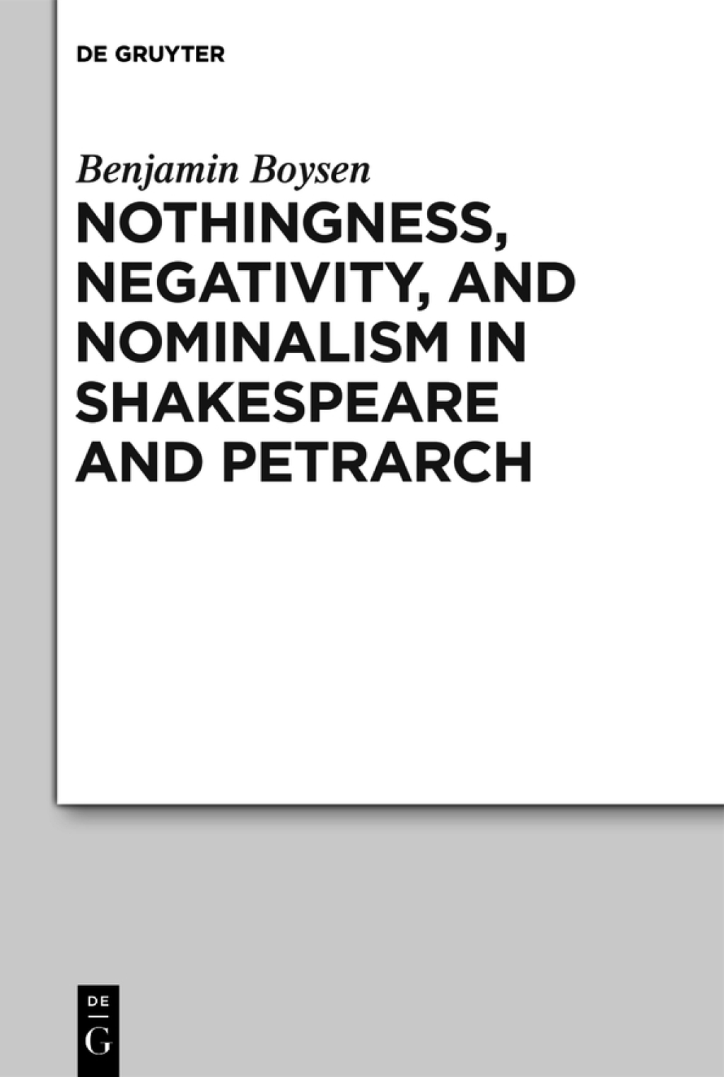 Nothingness, Negativity, and Nominalism in Shakespeare and Petrarch 1st Edition â€“ PDF/EPUB Version Downloadable