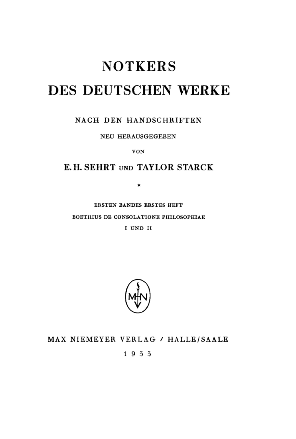 Notkers des Deutschen Werke 1st Edition â€“ PDF/EPUB Version Downloadable