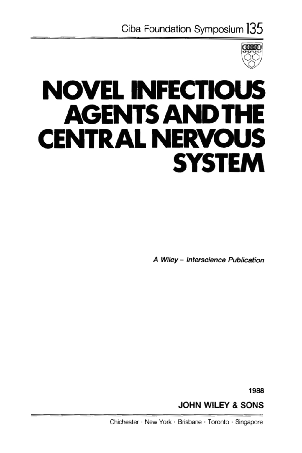 Novel Infectious Agents and the Central Nervous System 1st Edition â€“ PDF/EPUB Version Downloadable