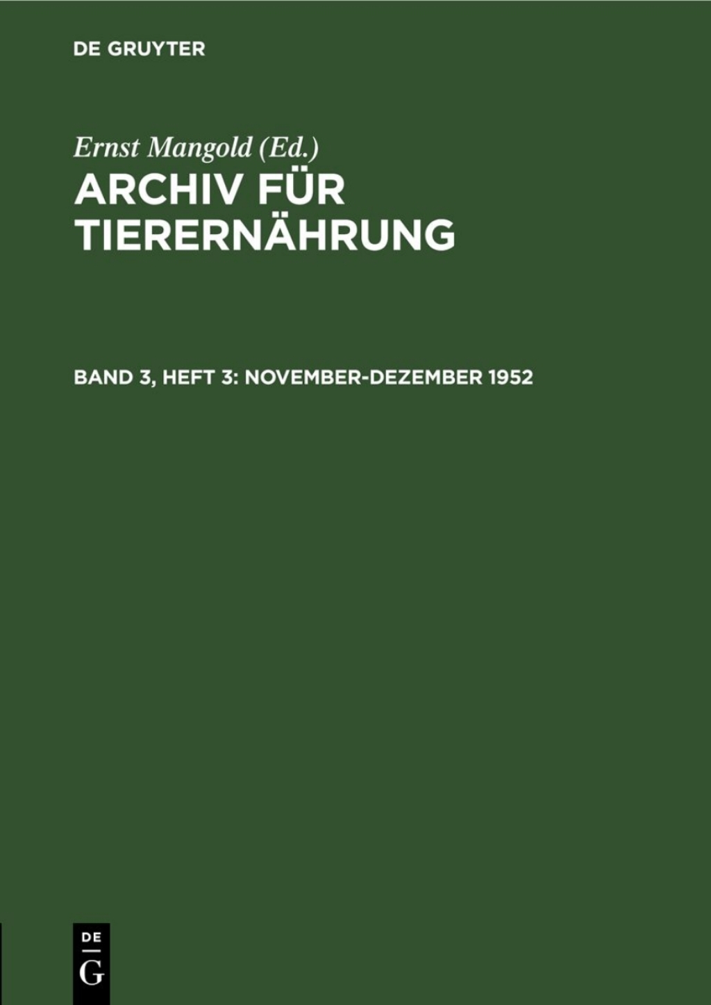 November-Dezember 1952 1st Edition â€“ PDF/EPUB Version Downloadable