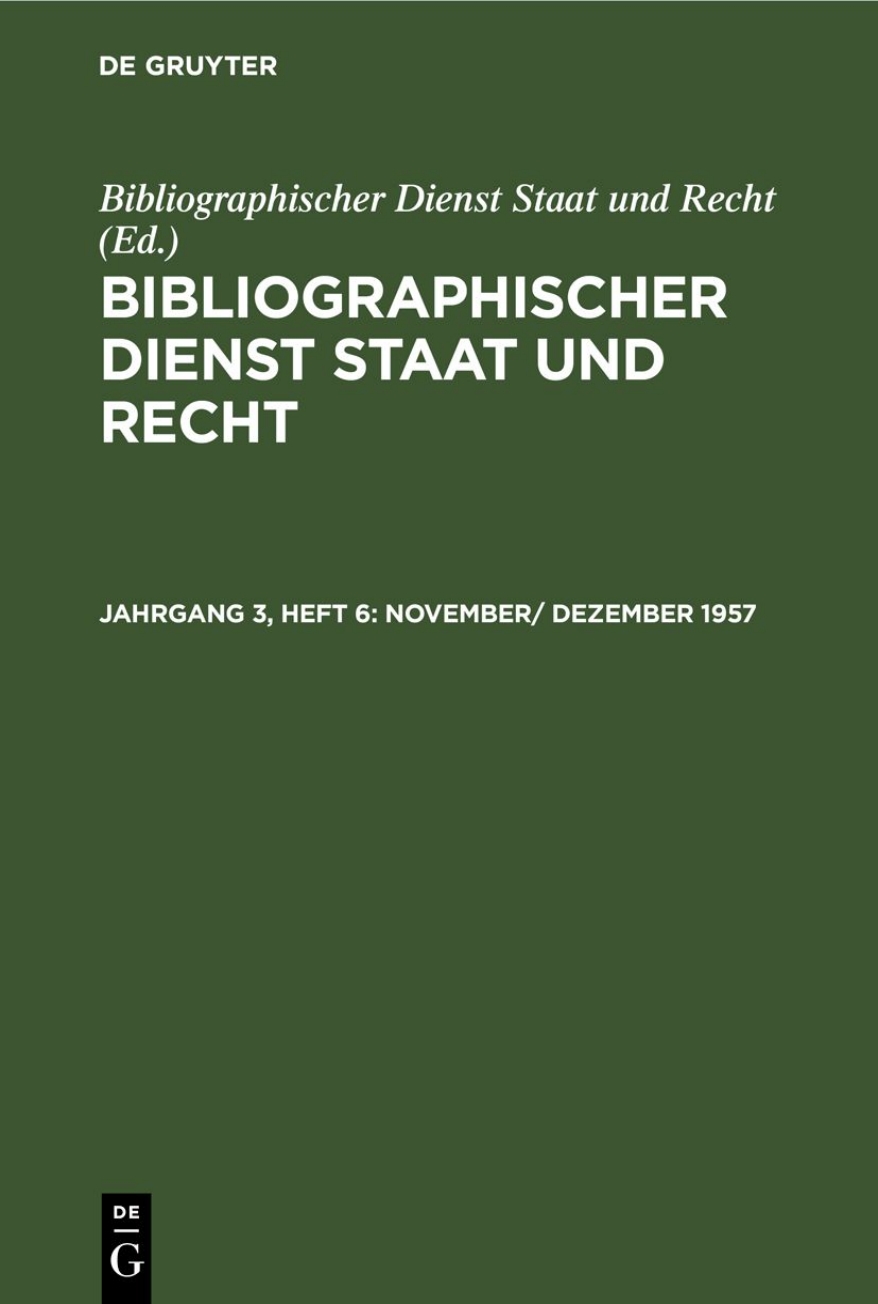 November/ Dezember 1957 1st Edition â€“ PDF/EPUB Version Downloadable