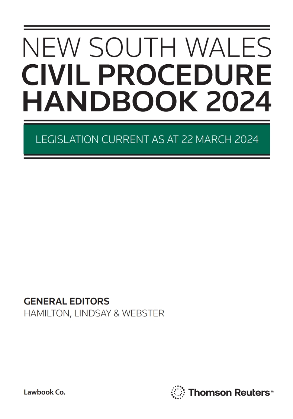NSW Civil Procedure Handbook 2024 1st Edition â€“ PDF/EPUB Version Downloadable