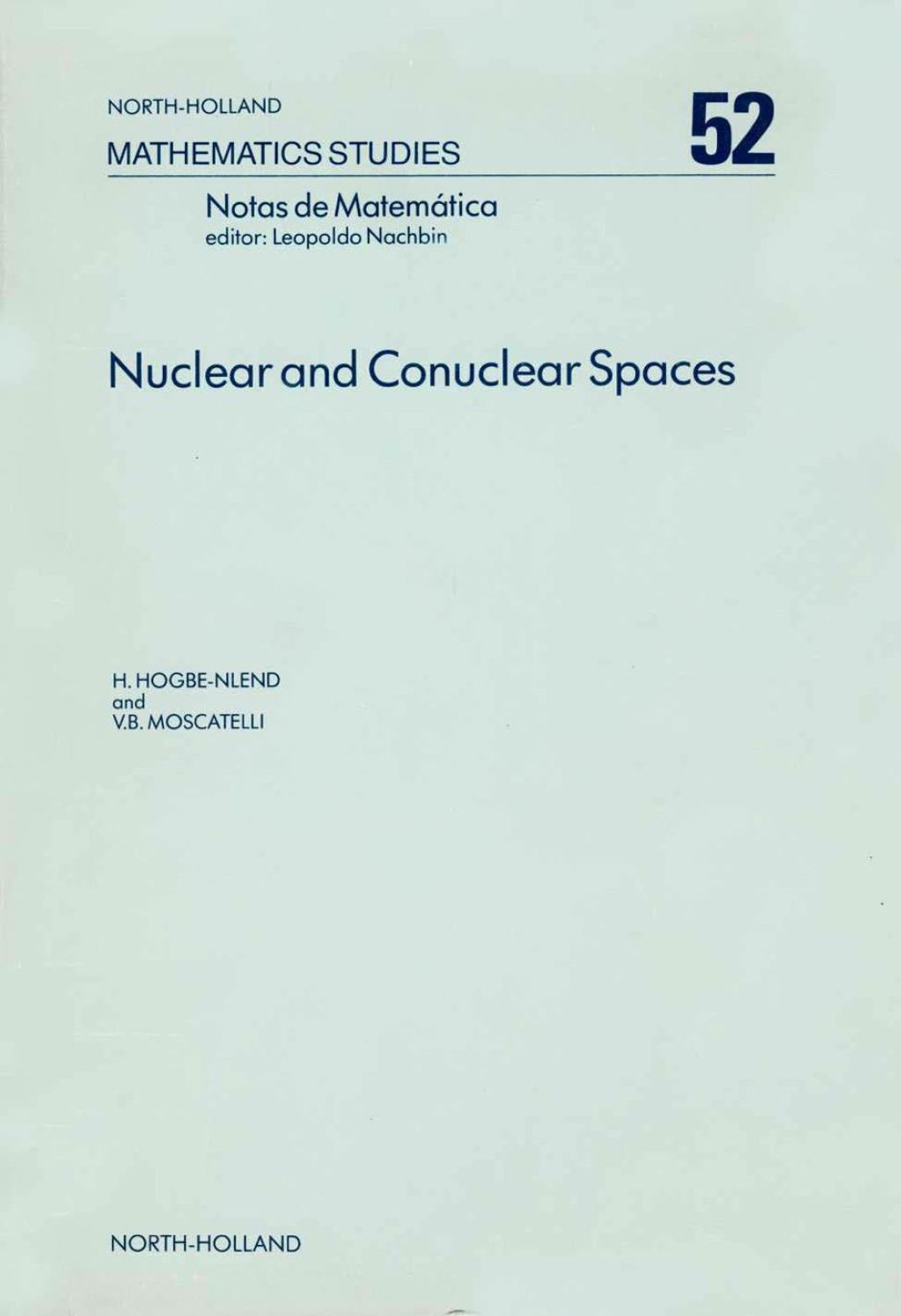 Nuclear and Conuclear Spaces  â€“ PDF/EPUB Version Downloadable