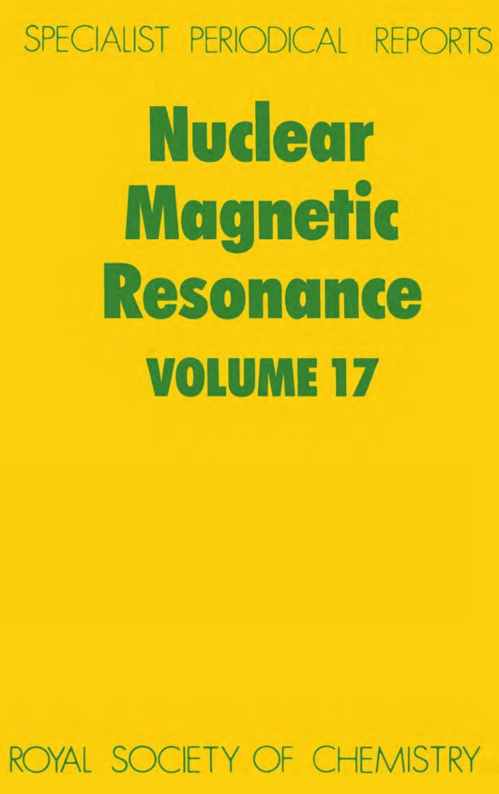 Nuclear Magnetic Resonance Volume 17 1st Edition â€“ PDF/EPUB Version Downloadable