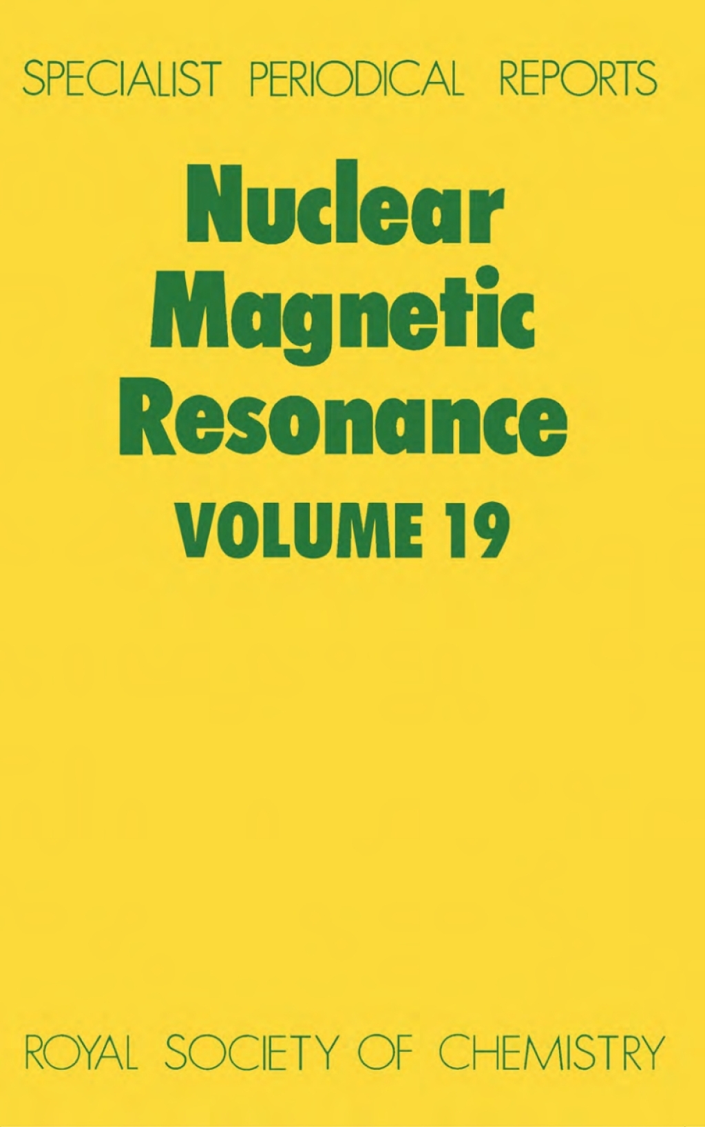 Nuclear Magnetic Resonance Volume 19 1st Edition â€“ PDF/EPUB Version Downloadable