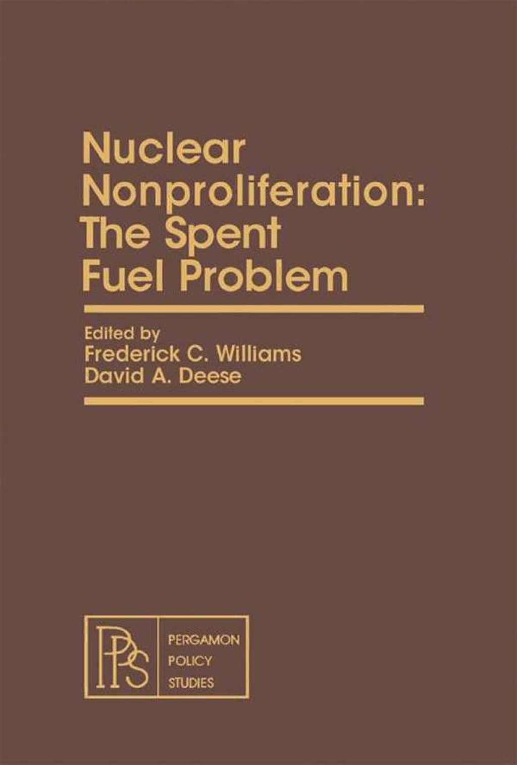 Nuclear Nonproliferation: The Spent Fuel Problem  â€“ PDF/EPUB Version Downloadable