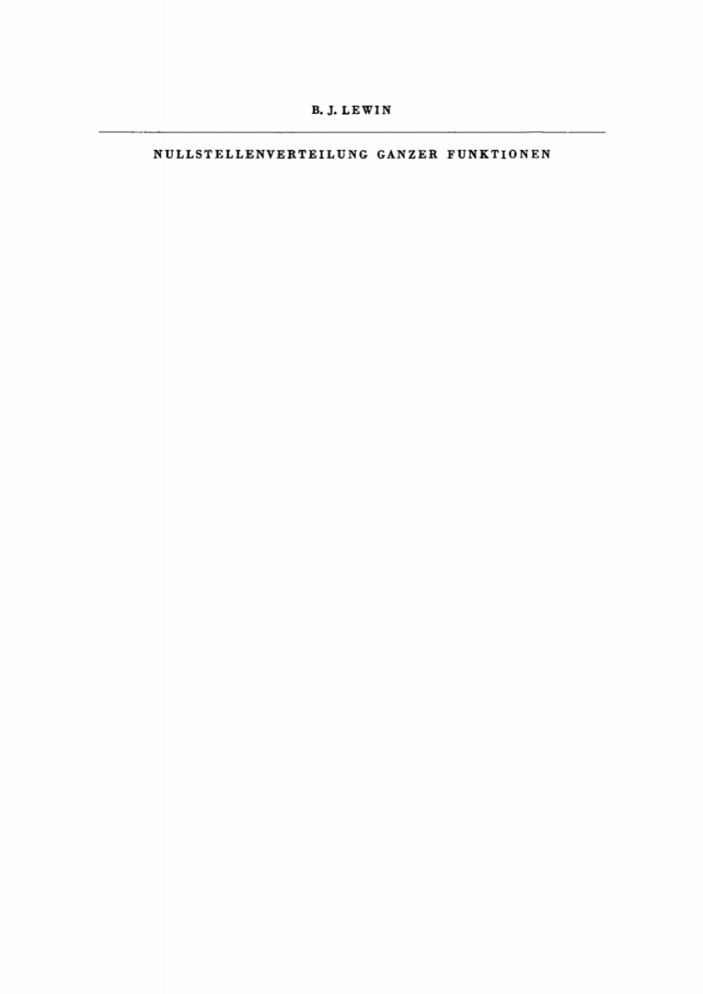 Nullstellenverteilung ganzer Funktionen 1st Edition â€“ PDF/EPUB Version Downloadable