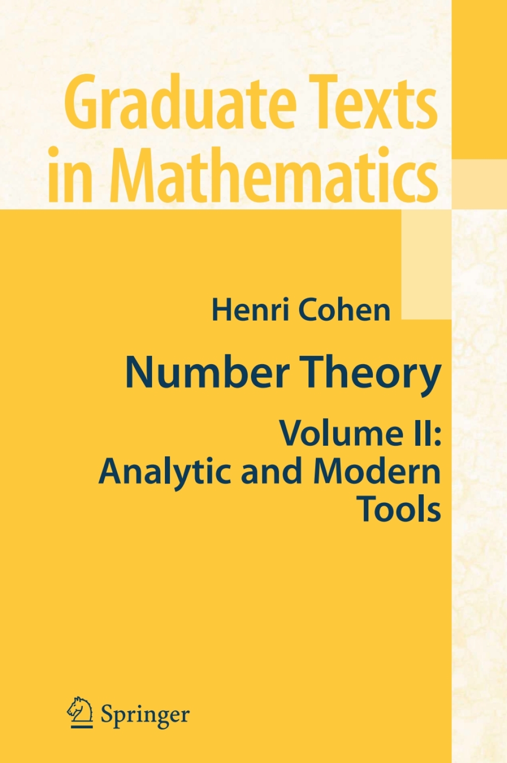 Number Theory Volume II: Analytic and Modern Tools  â€“ PDF/EPUB Version Downloadable