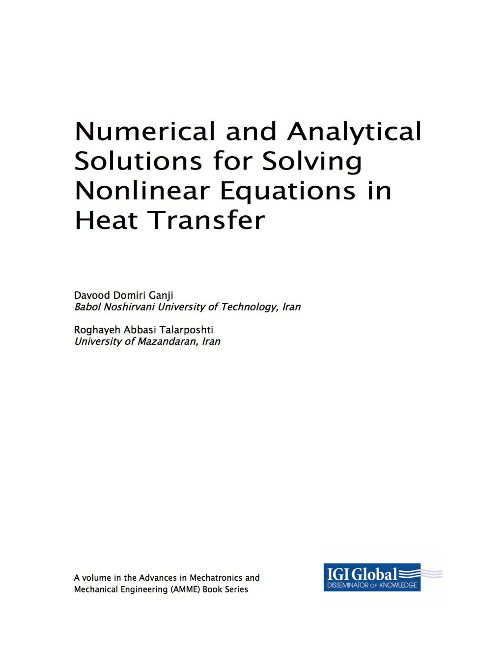 Numerical and Analytical Solutions for Solving Nonlinear Equations in Heat Transfer  â€“ PDF/EPUB Version Downloadable
