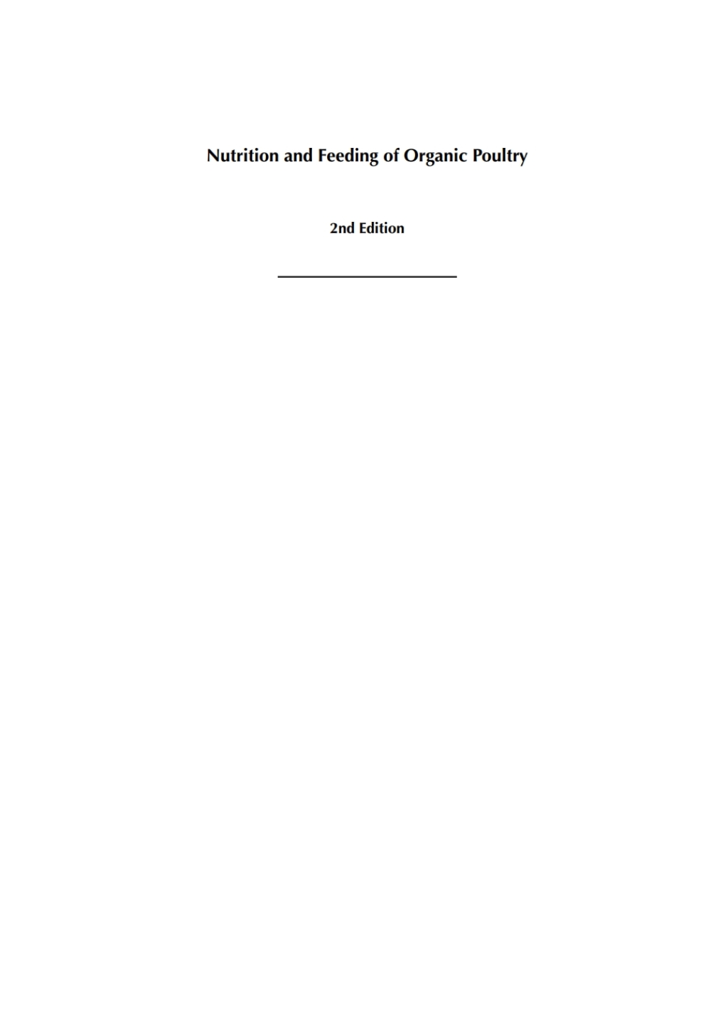 Nutrition and Feeding of Organic Poultry 2nd Edition â€“ PDF/EPUB Version Downloadable