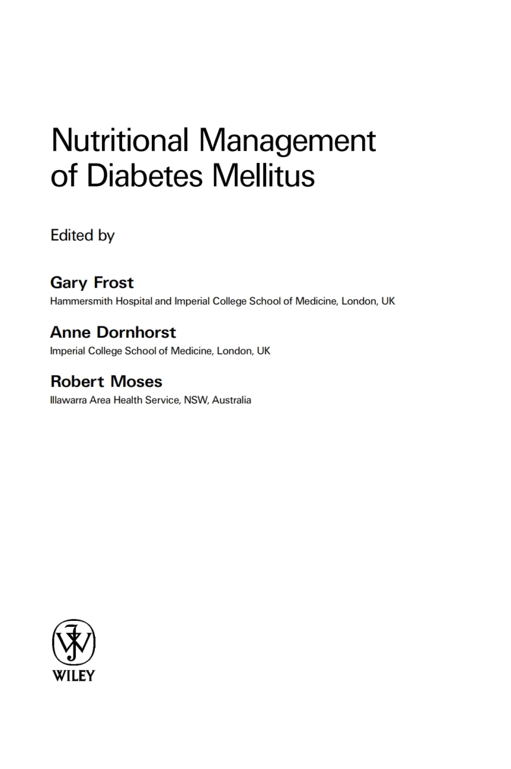 Nutritional Management of Diabetes Mellitus 1st Edition â€“ PDF/EPUB Version Downloadable
