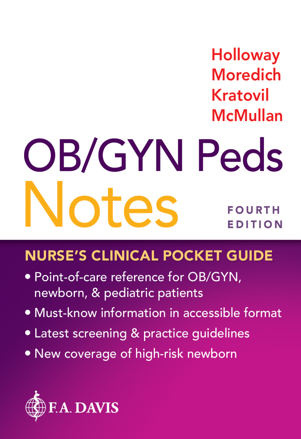 OB/GYN Peds Notes Nurse's Clinical Pocket Guide 4th Edition â€“ PDF/EPUB Version Downloadable