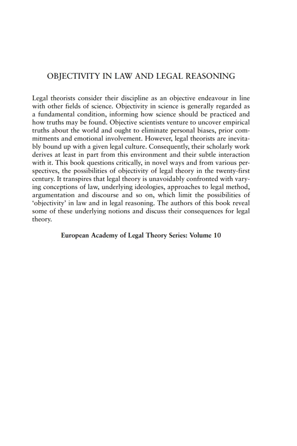 Objectivity in Law and Legal Reasoning 1st Edition â€“ PDF/EPUB Version Downloadable